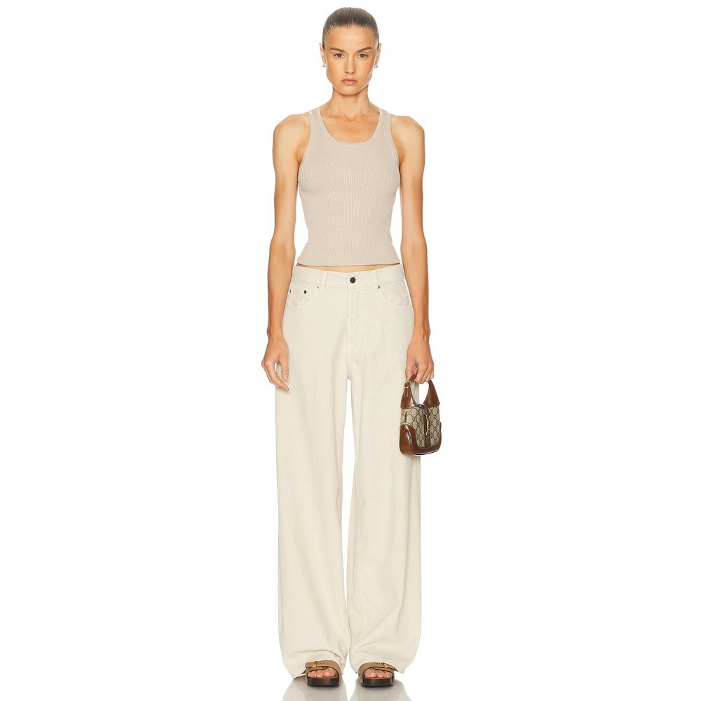 Haikure Bethany Wide Leg Corduroy Pants Beige Cotton Made in Italy NWT - Picture 2 of 7